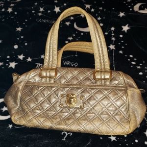 Marc Jacobs gold vintage bowler bag y2k